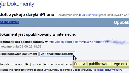 Wyłączamy publikowanie naszych dokumentów w Google 1