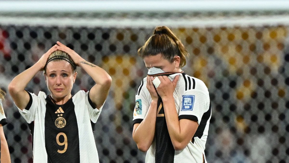 płaczące niemiecki piłkarki