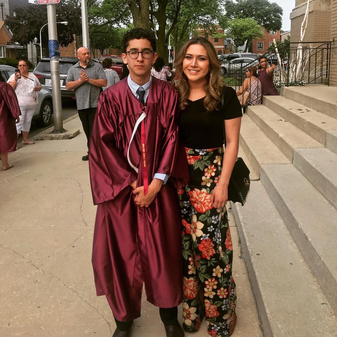 Mallory Zapata z chrześniakiem 