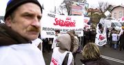 Protest związkowców "Solidarności"