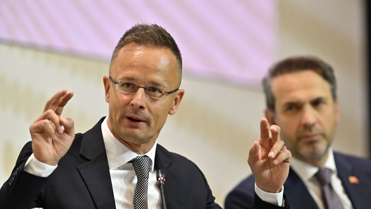 ST. PETERSBURG, RUSSIA - JUNE 19: Hungarian Foreign Minister Peter Szijjarto attends a panel titled 'The Global Energy Market: Seeking a Balance between Producer and Consumer' held as part of the 28th St. Petersburg International Economic Forum (SPIEF) in St. Petersburg, Russia on June 19, 2025. The event brings together high-level government and business representatives from 140 countries. (Photo by Sefa Karacan/Anadolu via Getty Images)