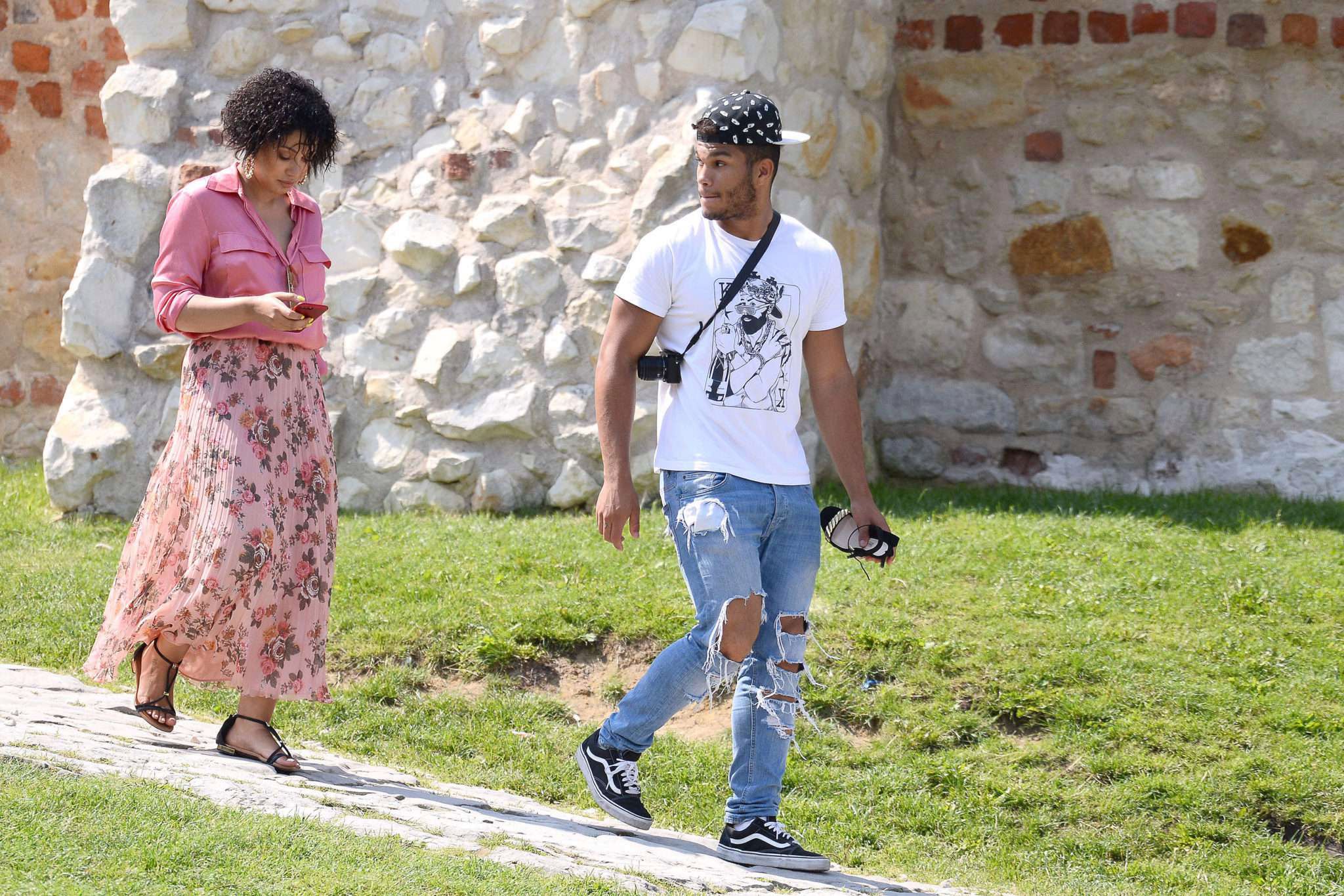 Patricia Kazadi z bratem Williamem w Kazimierzu Dolnym