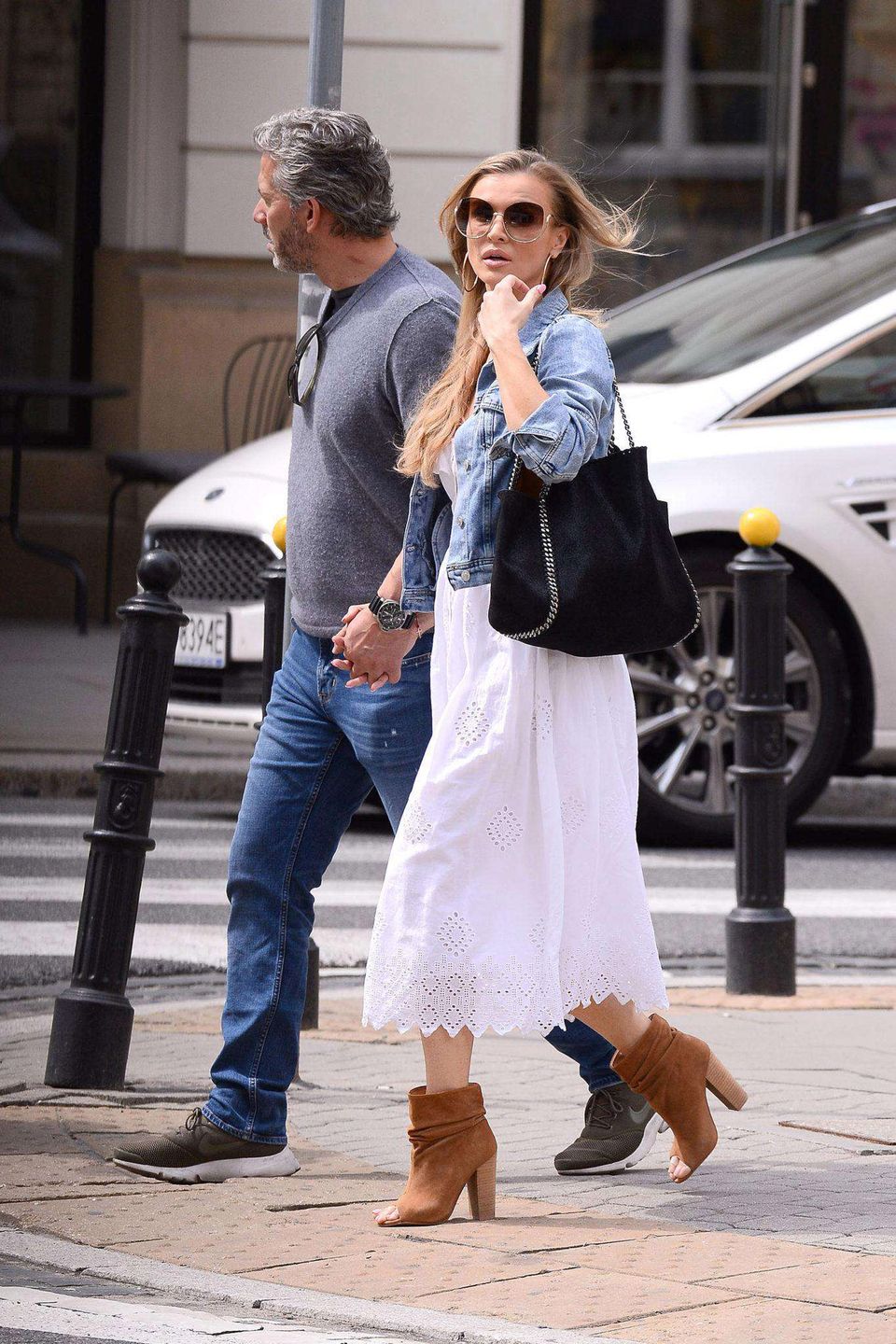 Joanna Krupa i Douglas Nunes na spacerze w Warszawie
