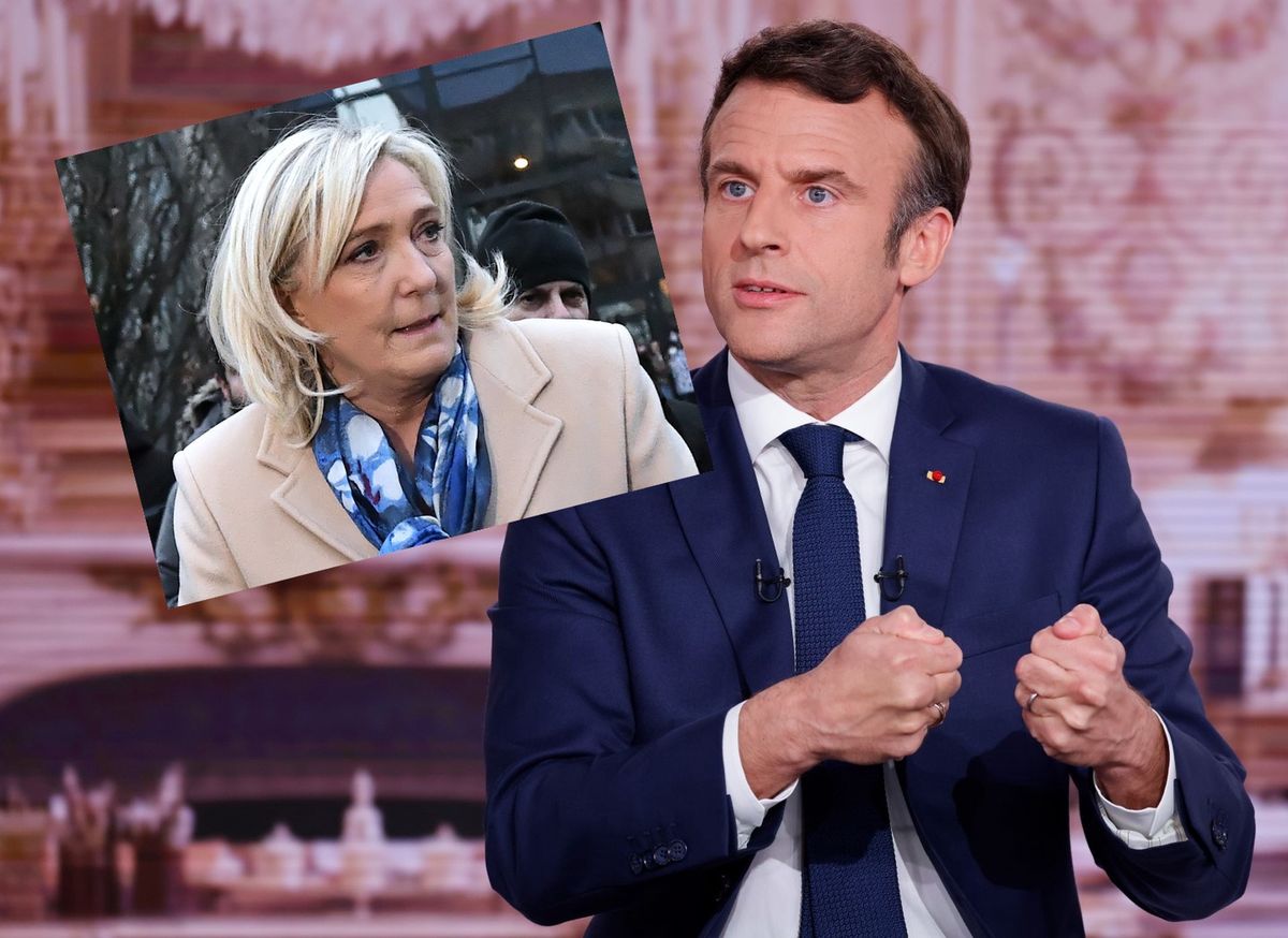 Marine Le Pen i Emmanuel Macron. Wszystko wskazuje na to, że znowu spotkają się za dwa tygodnie w II turze wyborów prezydenckich we Francji 