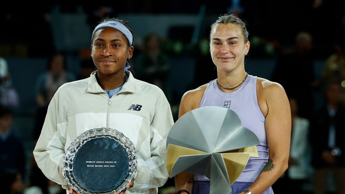 PAP/EPA / Chema Moya / Na zdjęciu: Coco Gauff i Aryna Sabalenka