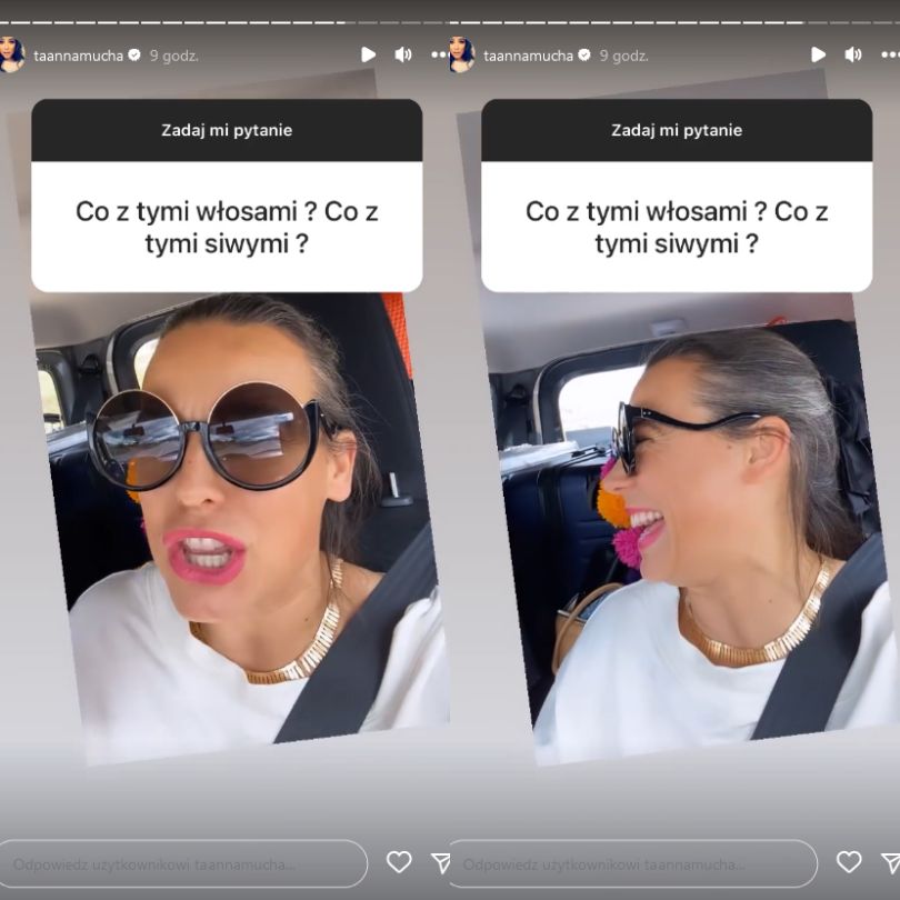 Anna Mucha zapytana o siwe włosy. Tak odpowiedziała