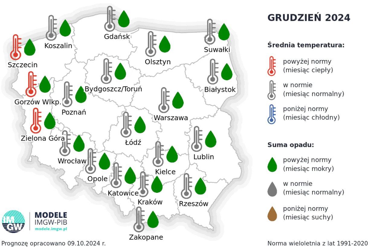 Zima 2024/2025. Prognoza pogody IMGW