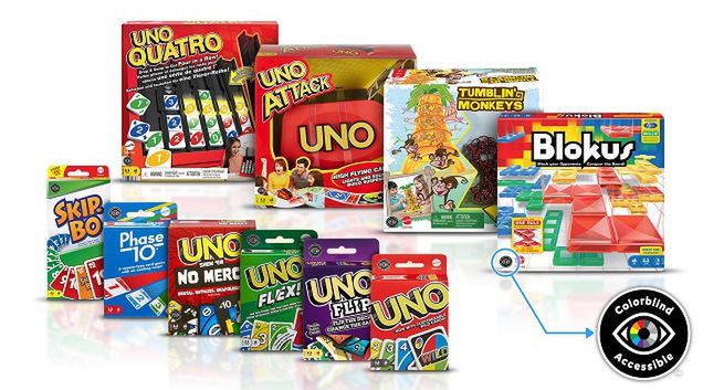 Gry Mattel dostosowane do osób nierozróżniających kolorów