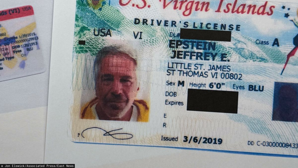 Temporary
A partially redacted document that was included in the U.S. Department of Justice release of the Jeffrey Epstein files, photographed Wednesday, Feb. 4, 2026, shows a U.S. Virgin Islands drivers license. (AP Photo/Jon Elswick)
Jon Elswick