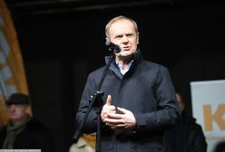 Donald Tusk na proteście ws. "lex TVN". Mocne słowa do prezydenta