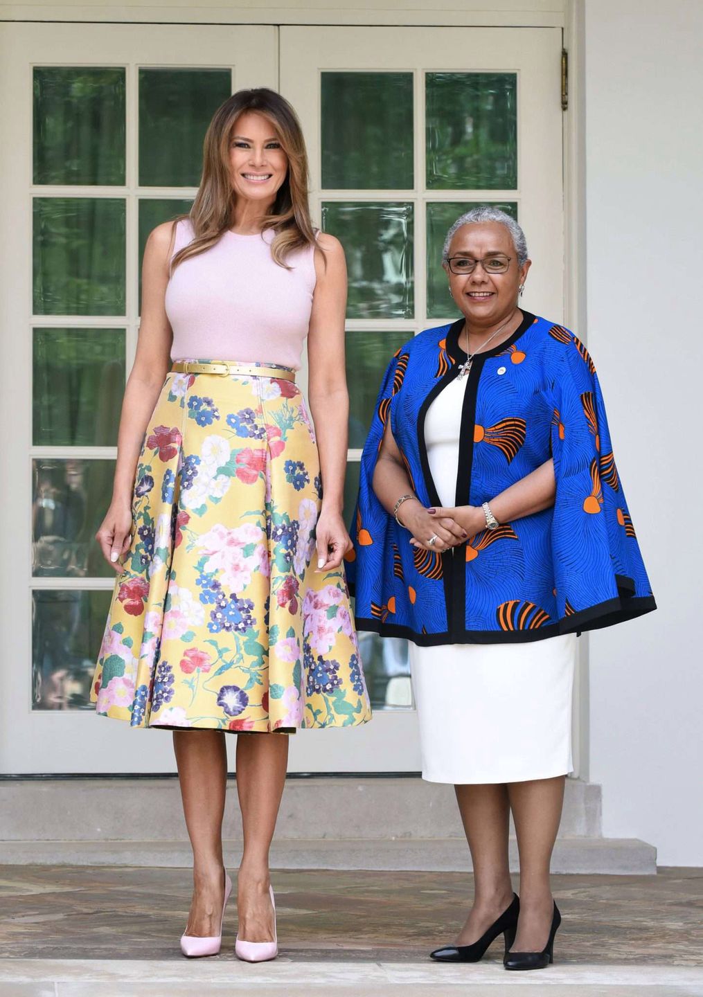 Melania Trump i Pierwsza Dama Kenii Margaret Wanjiru Gakuo