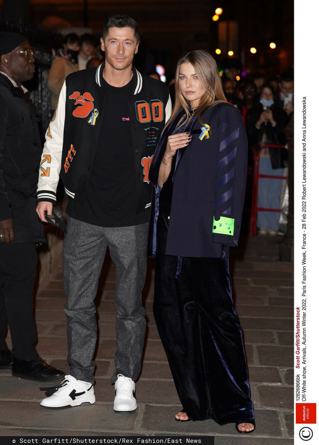 Anna i Robert Lewandowscy na pokazie Off-White w Paryżu