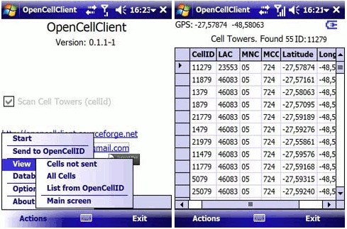 Klient OpenCellID dla Windows Mobile