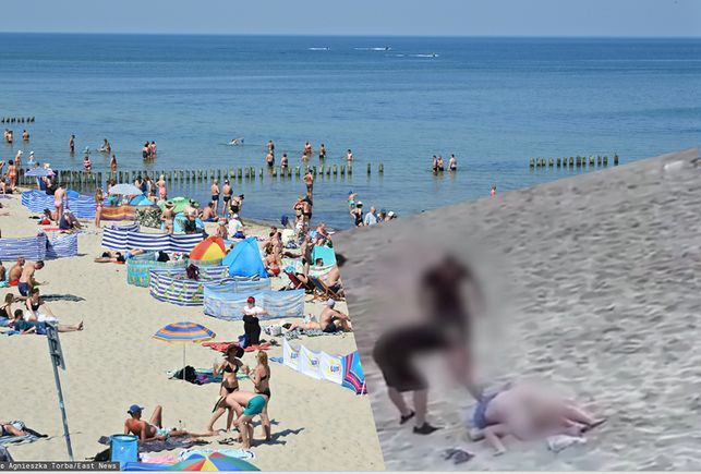 Do bulwersujących scen doszło na plaży w Mielnie (East News)