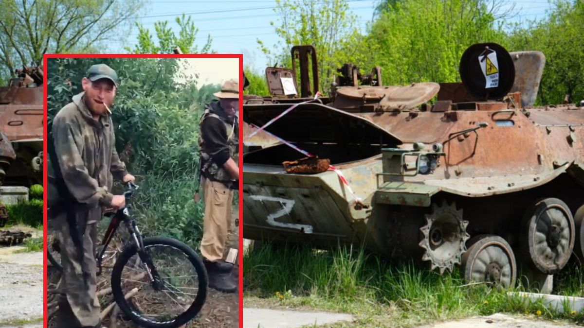 Rosjanie pochwalili się skradzionymi w Ukrainie rowerami 