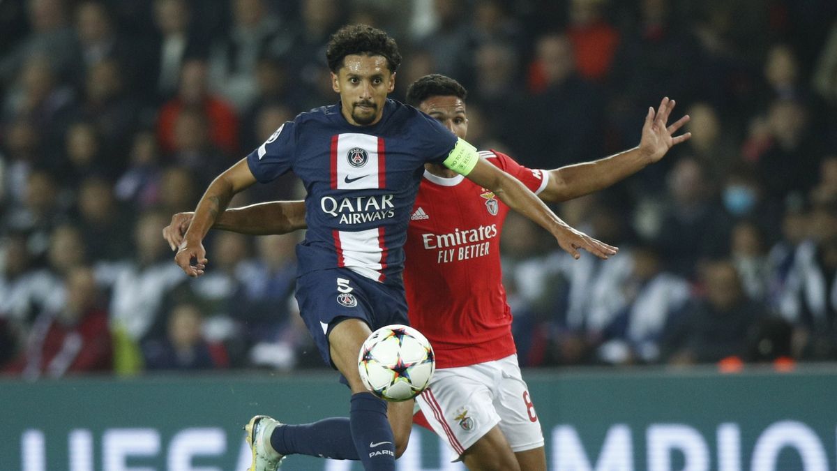 PAP/EPA / YOAN VALAT / Na zdjęciu: mecz PSG - Benfica