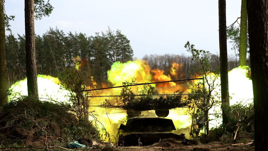 Ukrainian servicemen with the 95th Brigade fire artillery near Lyman
Ukrainian servicemen with the 95th Brigade fire artillery, amid Russia's attack on Ukraine, at the frontline in the region of Lyman, Ukraine, April 7, 2023.,Image: 767867711, License: Rights-managed, Restrictions: , Model Release: no, Credit line: KAI PFAFFENBACH / Reuters / Forum
KAI PFAFFENBACH / Reuters / Forum
war