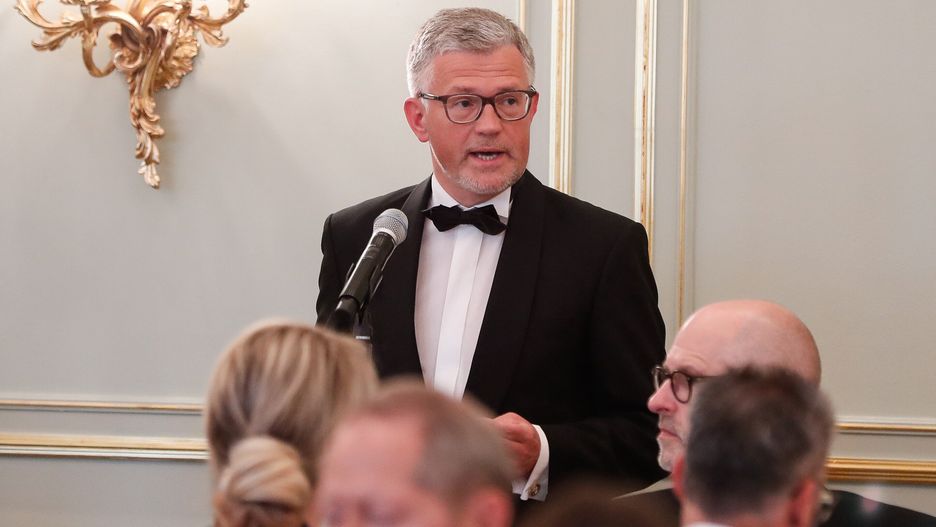 Andrij Melnyk attends the Bundespresseball Dinner 2022 at Hotel Adlon, in Berlin, Germany, 29 April 2022. EPA/Gerald Matzka / POOL Dostawca: PAP/EPA.