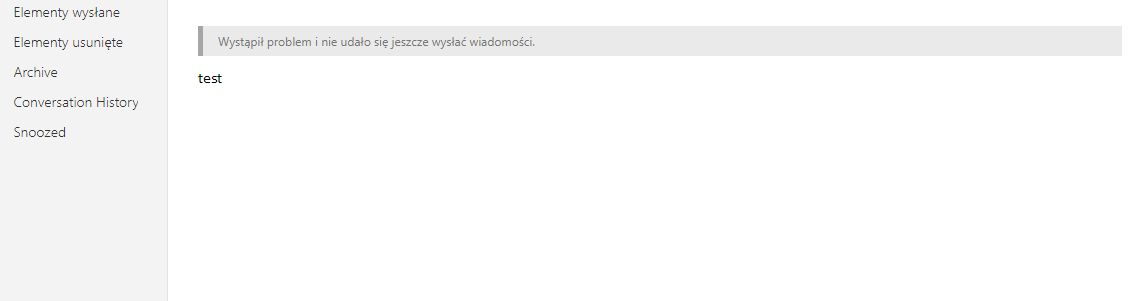 Od rana użytkownicy oglądają komunikat o niepowodzeniu wysyłania wiadomości.