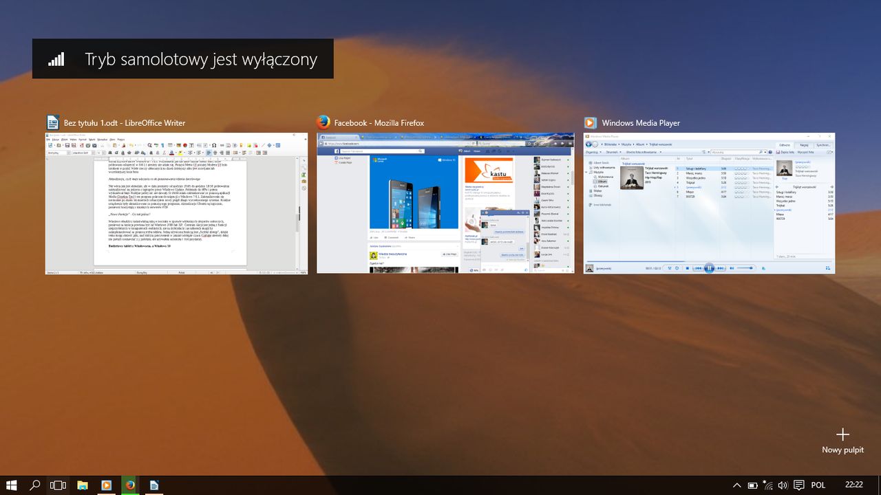 Windows 10- Opinie po trzech miesiącach - Widok Zadań powinnien być już conajmniej w XP