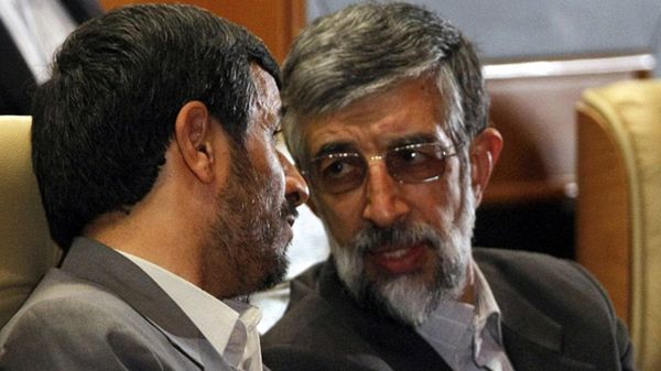 Mahmud Ahmadineżad i Gholam Ali Haddad Adel