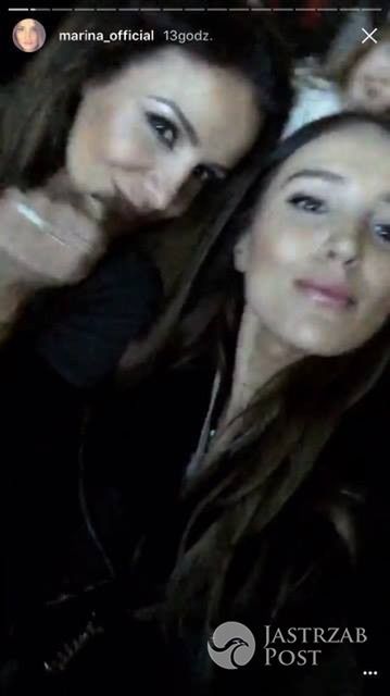 Marina Łuczenko i Sara Boruc na koncercie Justina Biebera