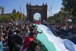 Masowa demonstracja. Tysiące osób w Barcelonie przeciwko Izraelowi