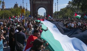 Masowa demonstracja. Tysiące osób w Barcelonie przeciwko Izraelowi