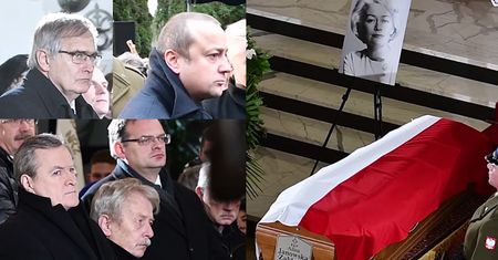 Łukaszewicz, Mozil i Gliński na pogrzebie Aliny Janowskiej