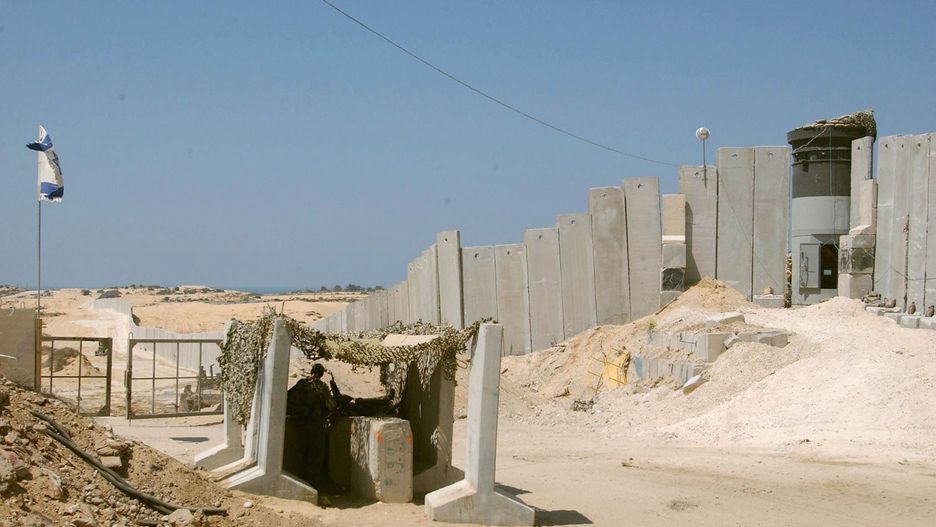 Granica na pustyni Synaj w Egipcie