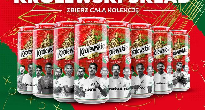 Zawodnicy Legii Warszawa po raz pierwszy na etykietach piwa Królewskie