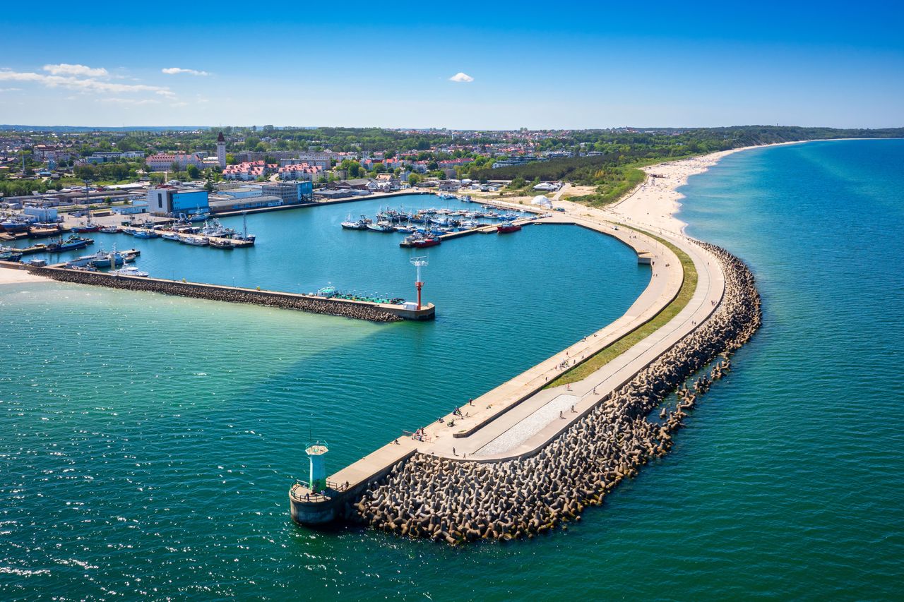 Widok na port we Władysławowie