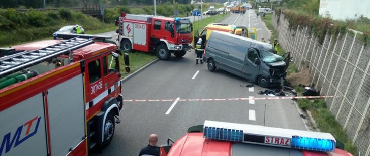Zderzenie trzech samochodów osobowym w Kielcach na ulicy Krakowskiej [Foto]