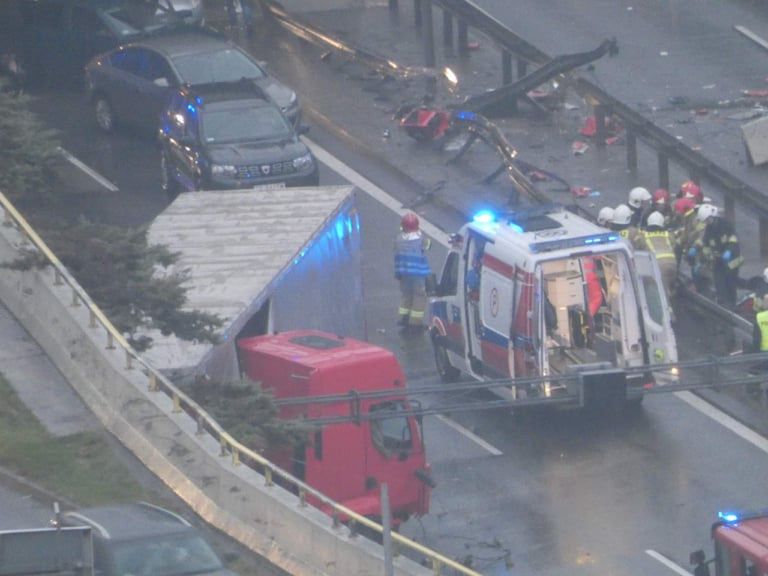Katowice. Wypadek. fot. Radwańska