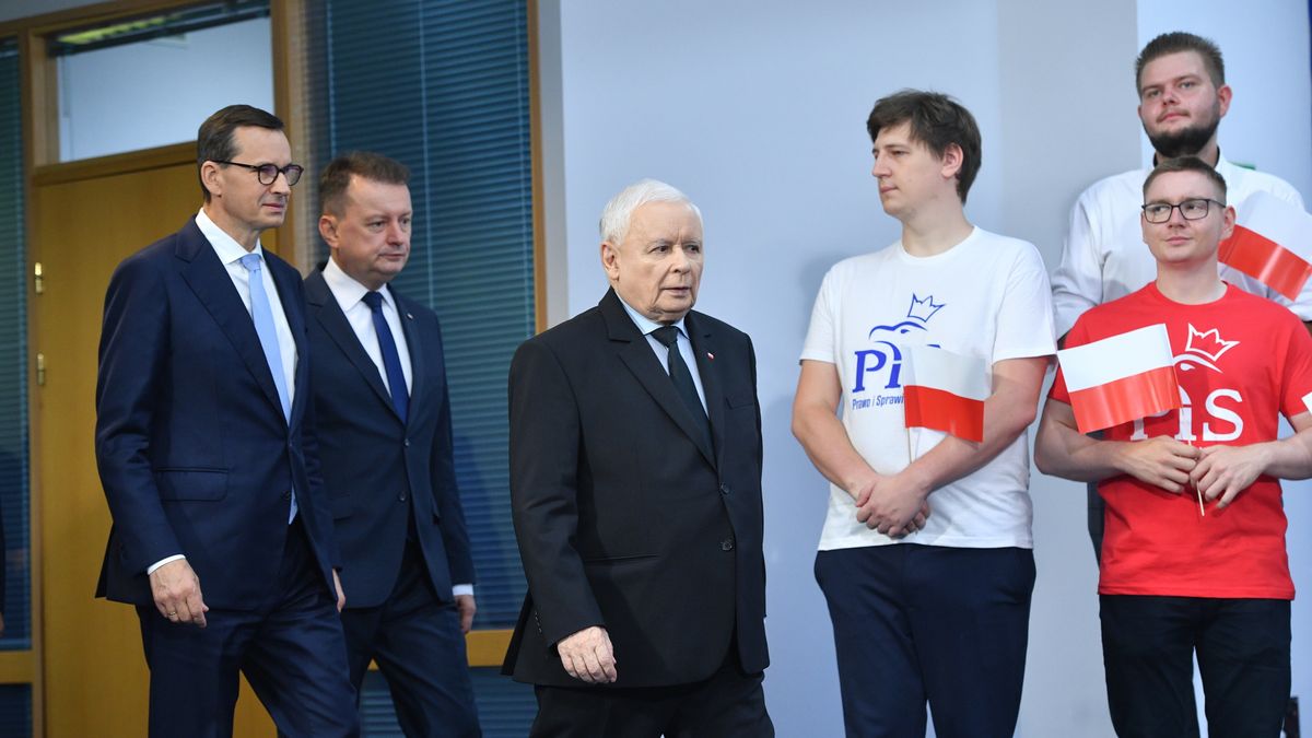 Jarosław Kaczyński, Mariusz Błaszczak, Mateusz Morawiecki 2023