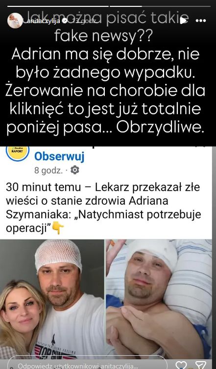 Anita ze "Ślubu" dementuje fałszywe informacje