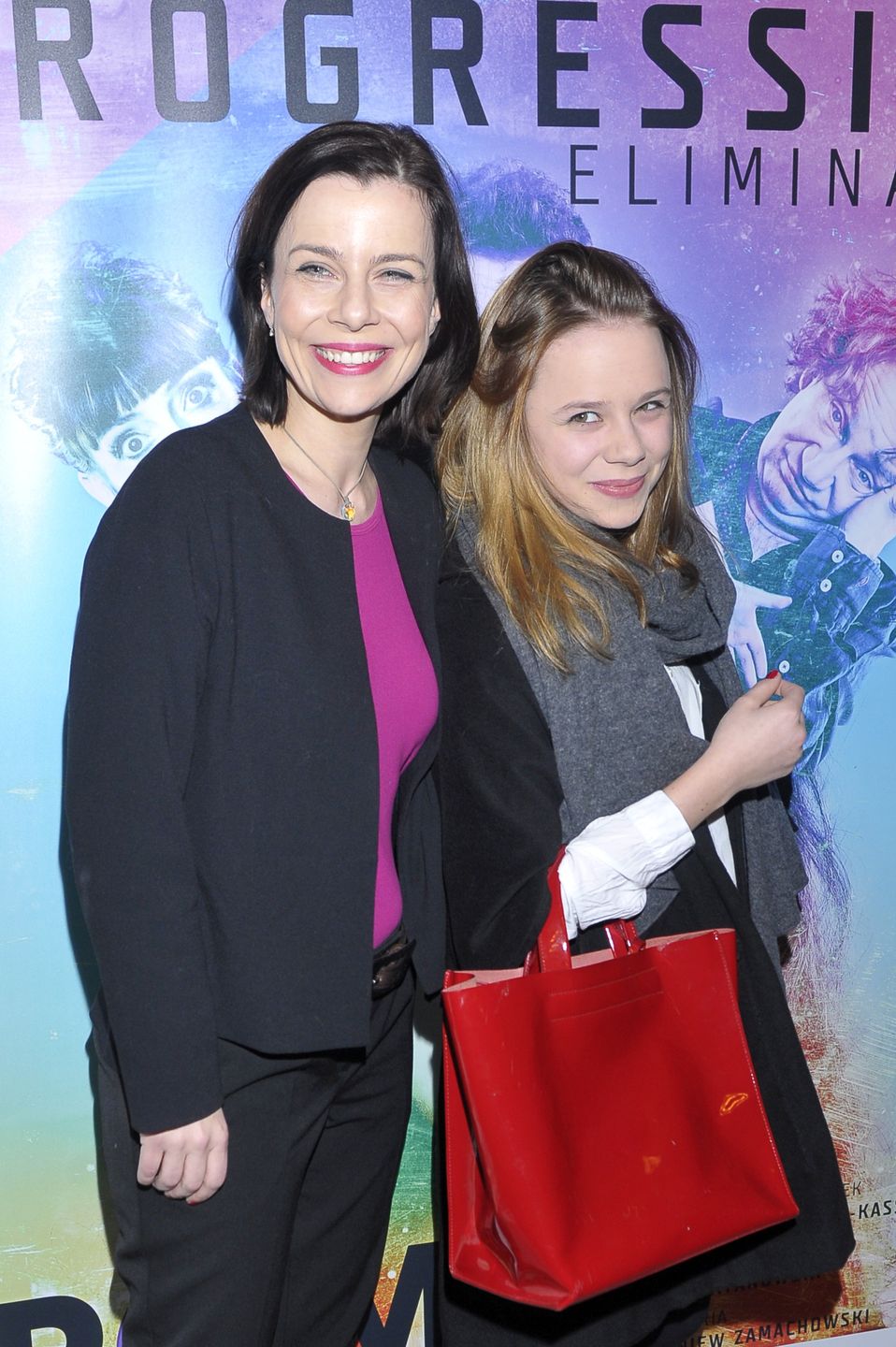 Agata Kulesza z córką w 2013 roku