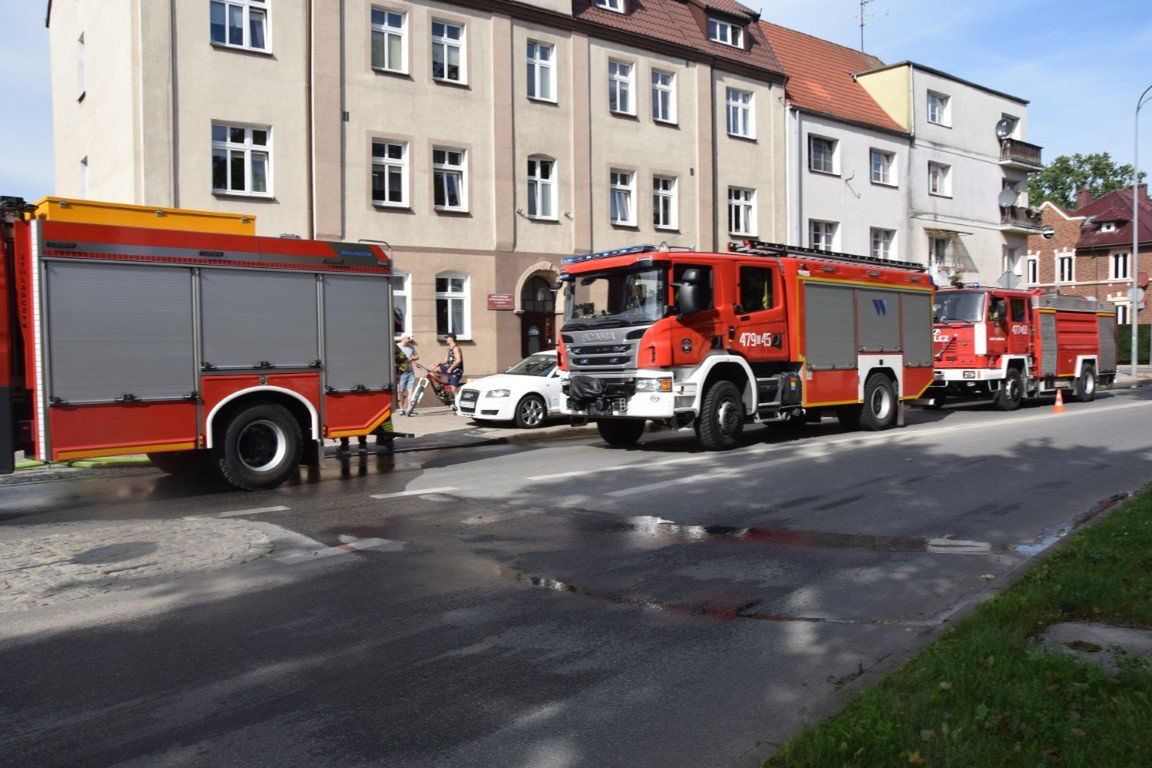 Pożar w hurtowni w Lęborku