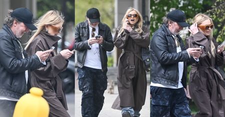 Monika Olejnik i jej ukochany przyłapani podczas spaceru. Romantyczna randka "w telefonach"? (ZDJĘCIA)