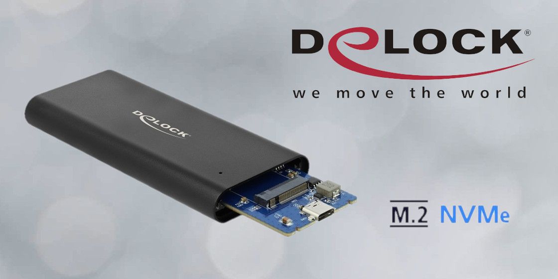 Obudowa Delock. SSD M.2 NVMe PCIe - szybko i bez rozkręcania PC