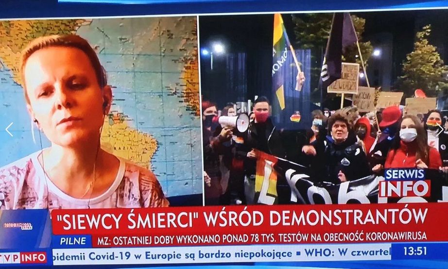 TVP martwi się, że wśród demonstrantów byli "siewcy śmierci"