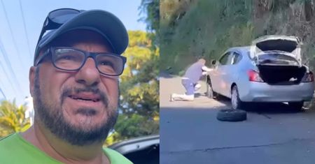 Piotr Gąsowski popisuje się słownictwem po złapaniu gumy: "TY DEBILU TY K*RWA, ty idioto p*erdolony...". Klasa?