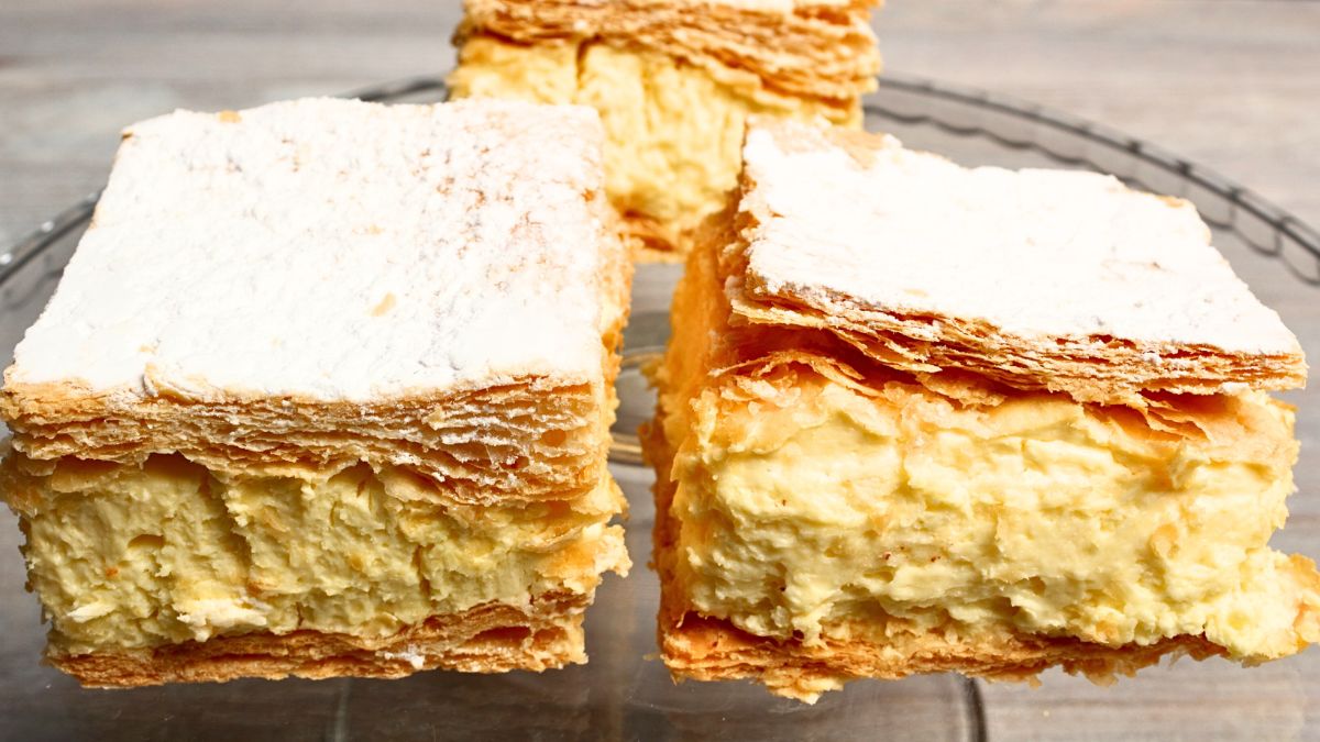 Napoleonka na cieście francuskim