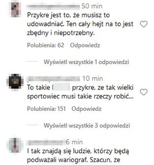 Komentarze pod postem Roberta Karasia