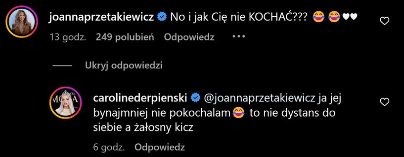 Caroline Derpienski ostro o Nosowskiej