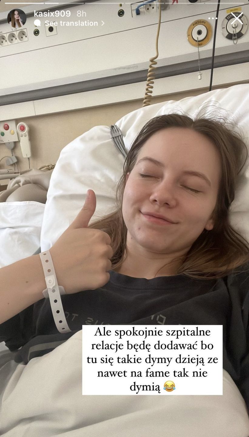 Kasia Paciorek o pobycie w szpitalu