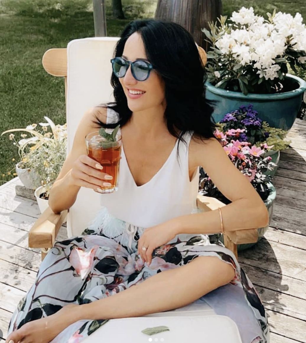 Justyna Steczkowska na tarasie