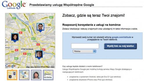 Google Latitude namierzy Twoich znajomych 1