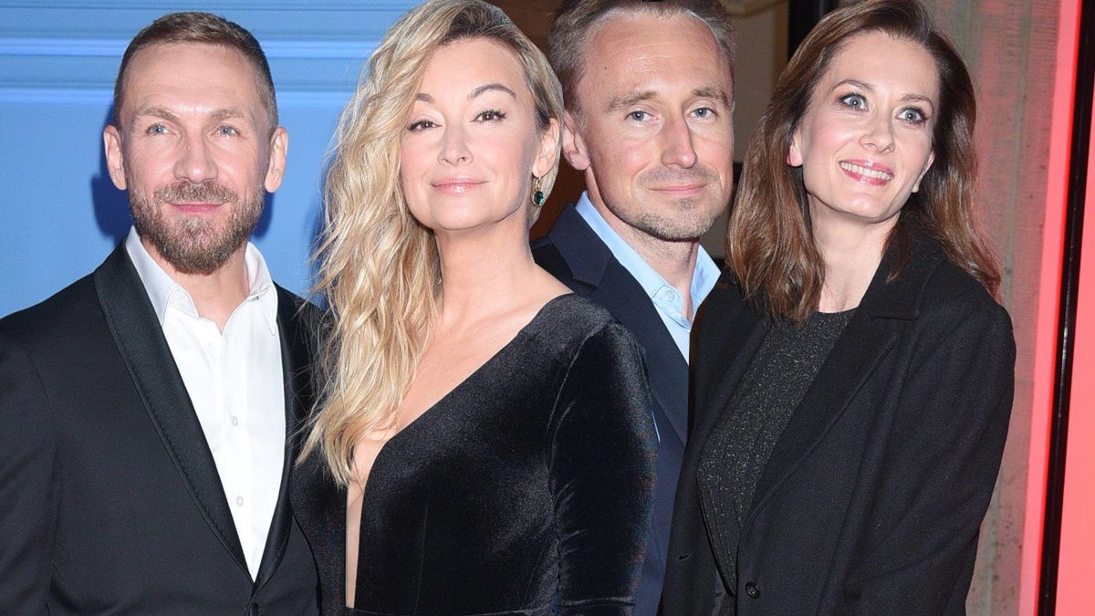 Przemysław Kossakowski i Martyna Wojciechowska oraz Bartosz Frąc