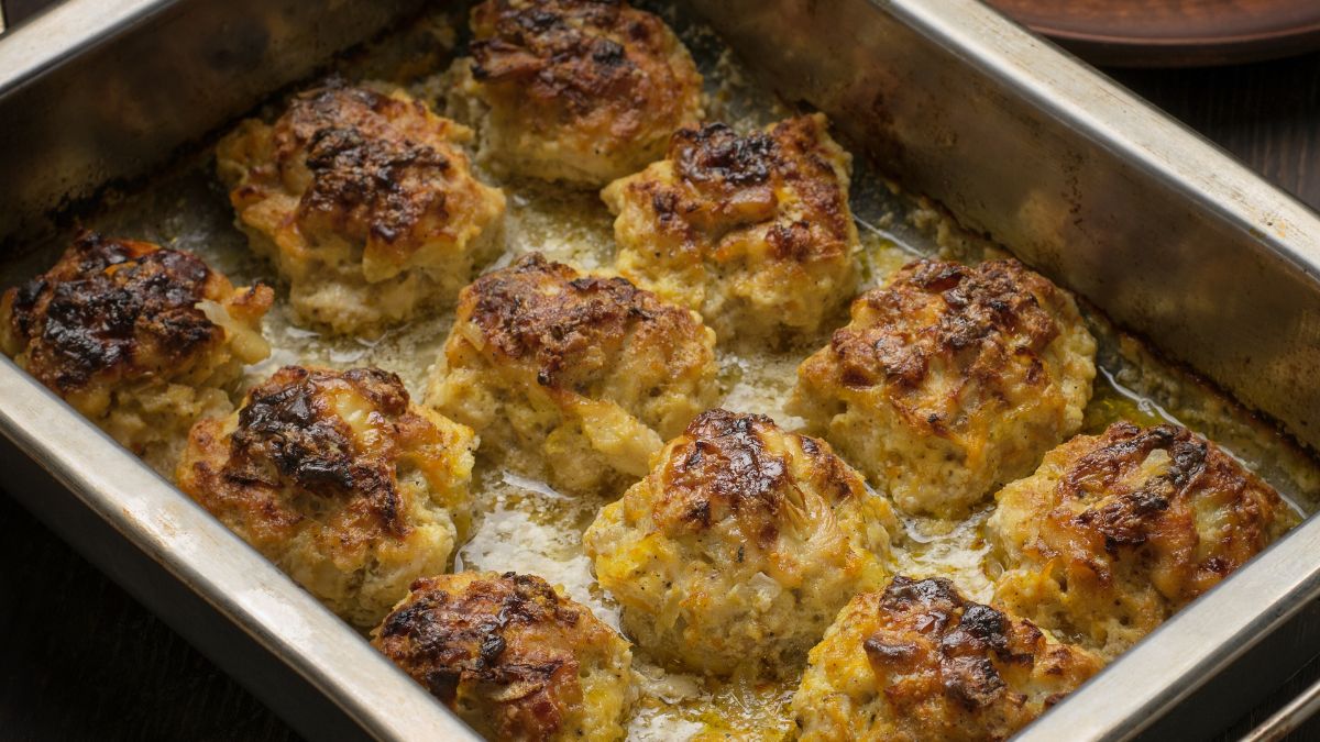 Kotlety mielone zapiekane z farszem jajecznym